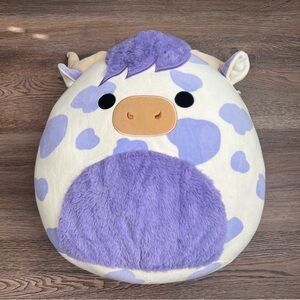 NWT Squishmallows 16" Conway the Purple Spotted Highland Cow Plush